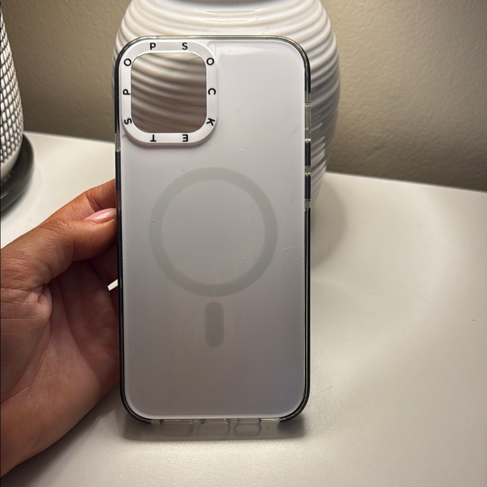 PopSocket White Case for iPhone with MagSafe Compatibility